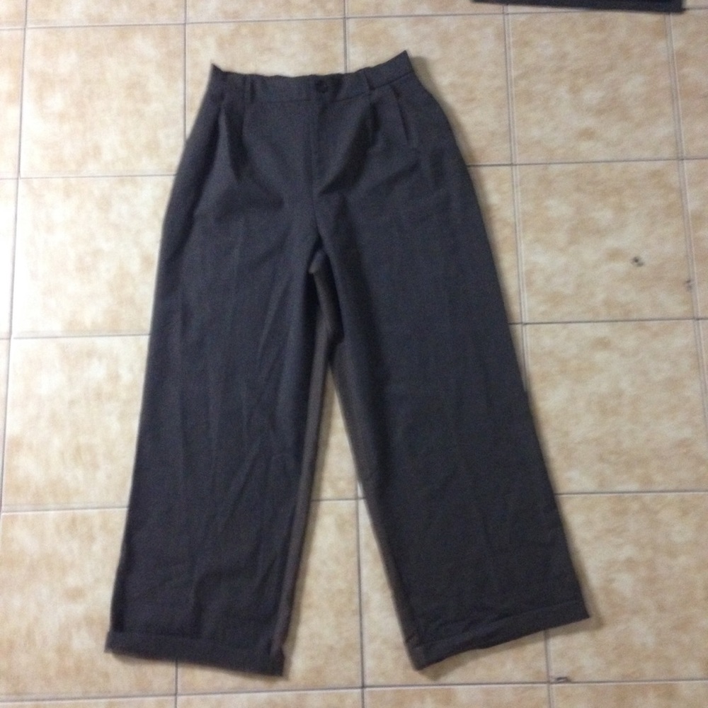 Zara Plaid High Waisted Wide Leg Pants Size: Large